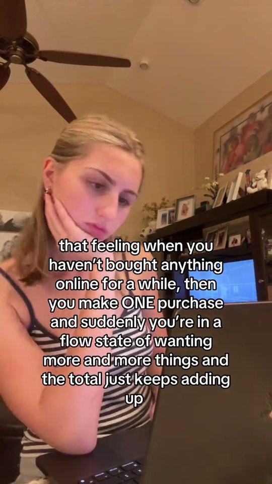 Closing frame: Filmed at a laptop mid-scroll, still talking.